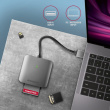 AXAGON CRE-S3 External card reader USB-A 3.2 Gen 1, 3-slot & lun SD/microSD/CF, UHS-II OTG