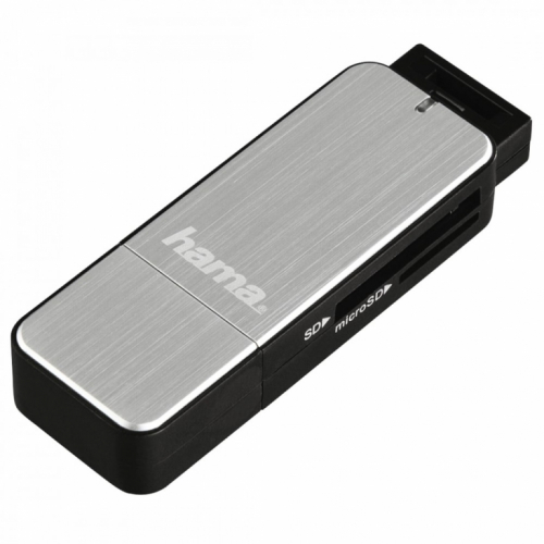 Hama Card reader SD/microSD USB 3.0 silver