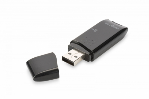 Digitus Card Reader 2-ports USB 2.0 SD/MicroSD compact black