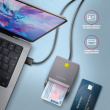 AXAGON Smart card reader CRE-SM3T USB 1.3m cable Windows, Mac