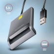 AXAGON Smart card reader CRE-SM3T USB 1.3m cable Windows, Mac