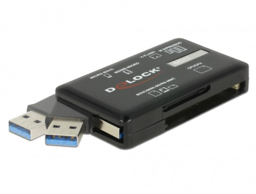 DeLOCK SuperSpeed USB 5 Gbps Card Reader for CF / SD / Micro SD / MS / M2 / xD memory cards