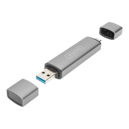 DIGITUS Dual Card Reader Hub USB-C / USB 3.0, OTG | Digitus | Card reader - USB 3.0/USB-C | DA-70886