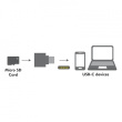 LogiLink USB-C to microSD card readeras a keychain