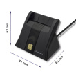 Qoltec Smart chip card scanner USB2.0 Plug&play