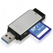 Hama Card reader SD/microSD USB 3.0 silver
