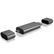 Icy box IB-CR200-C  SD/MicroSD (TF) USB 2.0 card reader with Type-C and -A to micro USB (OTG) interface, anthracite | Raidsonic | External card reader with multi-USB connector | External | Micro SDHC, Micro SDXC, microSD 3.0 UHS-I SD, SDHC, SDXC, SD 2.0