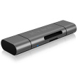 Icy box IB-CR200-C  SD/MicroSD (TF) USB 2.0 card reader with Type-C and -A to micro USB (OTG) interface, anthracite | Raidsonic | External card reader with multi-USB connector | External | Micro SDHC, Micro SDXC, microSD 3.0 UHS-I SD, SDHC, SDXC, SD 2.0