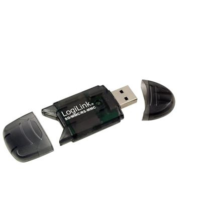 LogiLink Cardreader USB 2.0 Stick for SD/MMC - Card reader - 8 in 1 (MMC, SD, RS-MMC, MMCmobile, SDHC) - USB 2.0 