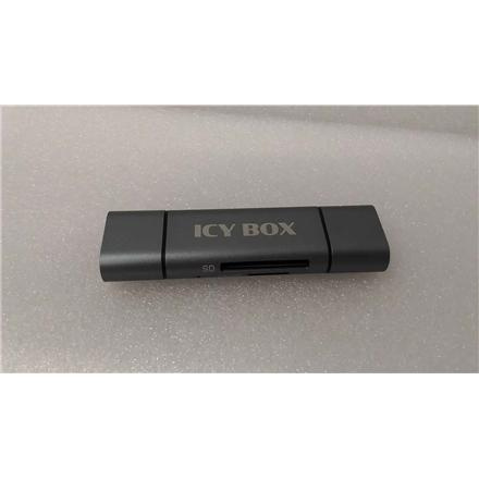 Taastatud. Icy box IB-CR200-C  SD/MicroSD (TF) USB 2.0 card reader with Type-C and -A to micro USB (OTG) interface, anthracite | Raidsonic External card reader with multi-USB connector | USED, REFURBISHED | External | Micro SDHC, Micro SDXC, microSD 3.0