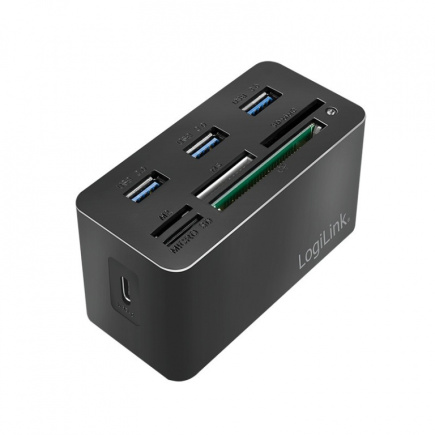 LogiLink USB3.2 Gen 1 docking sta tion, 8-port, mini,blac