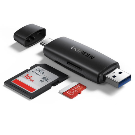 Ugreen SD/micro SD card reader adapter (USB-A/USB-C) Must (CM304) Ugreen SD/micro SD card reader adapter (USB-A/USB-C) Must (CM304)