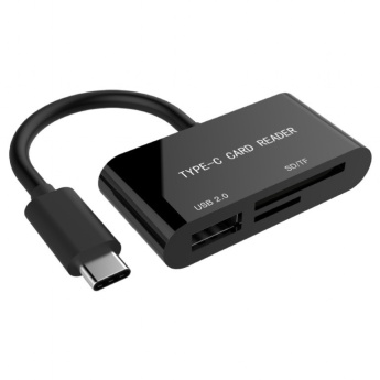 Gembird Card reader USB-C SDXC/combo/Black