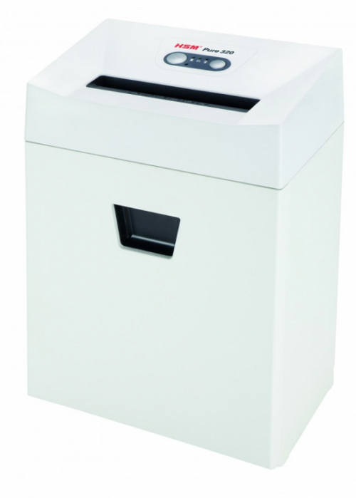 HSM Pure 320 paper shredder Particle-cut shredding 55 dB 3 cm White