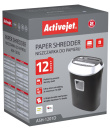 Shredder Activejet ASH-1201D, P-3, 25 l, 5x38 mm shreds, Must and silver.