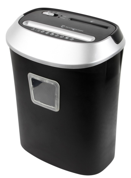 Shredder Activejet ASH-1201D, P-3, 25 l, 5x38 mm shreds, Must and silver.