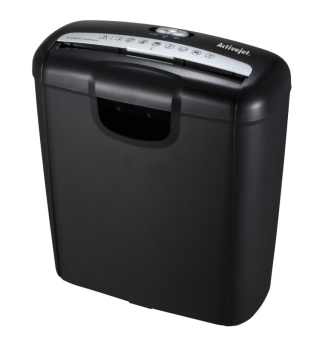 Activejet ASH-0601S shredder, P-2, 10 l, 6 mm shreds, 6 sheets, Черный.