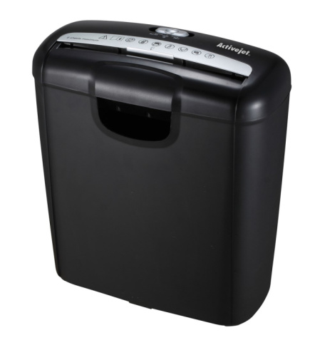 Activejet ASH-0601S shredder, P-2, 10 l, 6 mm shreds, 6 sheets, Черный.