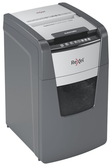 Rexel Optimum AutoFeed+ 130X paper shredder Cross shredding 55 dB 22 cm Black, Silver