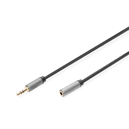 Digitus | AUX Audio Cable Stereo 3.5mm Male to Female Aluminum Housing | DB-510210-018-S