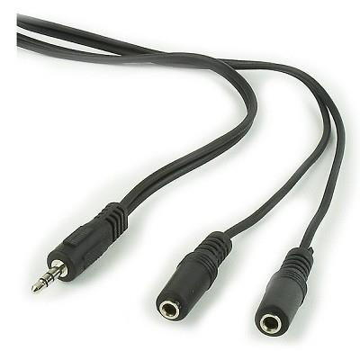 CABLE AUDIO SPLITTER 3.5MM/5M BLACK CCA-415 GEMBIRD