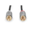 Digitus | Stereo 3.5mm to 2RCA Splitter Y, M to M | DB-510330-018-S | 3.5mm stereo | 2x RCA plug