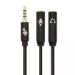 TB Adapter 3,5mm MiniJa ck-2x3,5mm MiniJack M/F