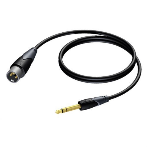 PROCAB XLR MALE - 6,3 MM JACK MALE STEREO 1,5 M