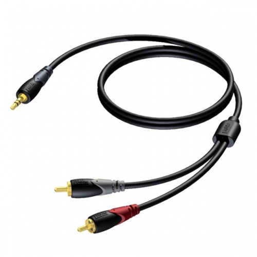 PROCAB 3,5 MM JACK MALE STEREO -2X RCA/CINCH MALE 3 M