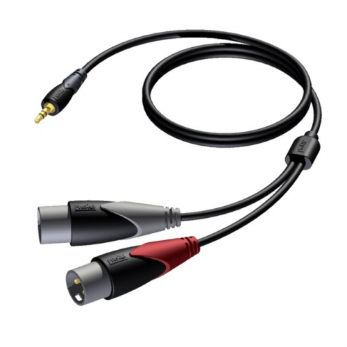 PROCAB 3,5 MM JACK MALE STEREO -2X XLR MALE 3 M