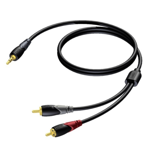 PROCAB 3,5 MM JACK MALE STEREO -2X RCA/CINCH MALE 5 M
