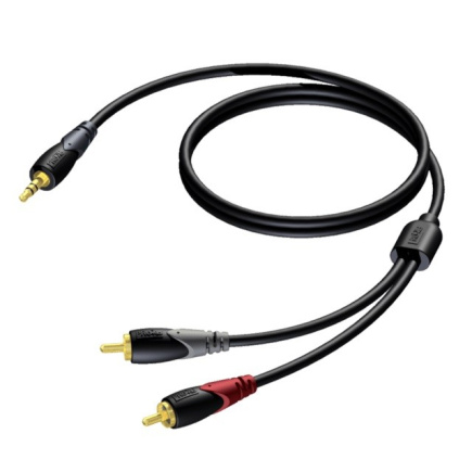 PROCAB 3,5 MM JACK MALE STEREO -2X RCA/CINCH MALE 3 M