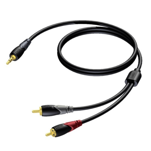 PROCAB 3,5 MM JACK MALE STEREO -2X RCA/CINCH MALE 3 M