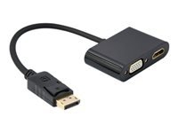 GEMBIRD DisplayPort male to HDMI female + VGA female adapter cable black