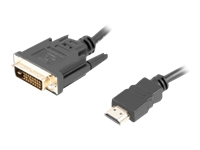 LANBERG CA-HDDV-20CU-0018-BK Lanberg cable HDMI -> DVI-D(24+1) M/M Dual Link 4K 30Hz, black 1,8m