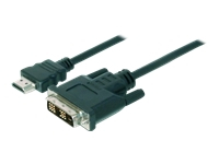 ASSMANN HDMI to DVI-D 18+1 cable 2m black bulk St/St