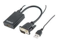 GEMBIRD A-VGA-HDMI-01 Gembird VGA to HDMI adapter cable, 0.15 m, black, blister