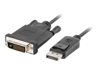 LANBERG CA-DPDV-10CU-0030-BK Lanberg cable Displayport(M) V1.2->DVI-D(M)(24+1) 3m Black DUAL LINK