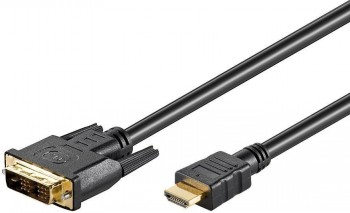 GB HDMI/DVI CABLE 2M, HDMI - DVI-D SINGLE-LINK (18+1 PIN), G