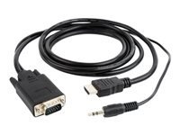 GEMBIRD A-HDMI-VGA-03-6 Gembird HDMI to VGA and audio adapter cable, single port, 1.8 m, black