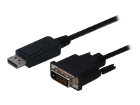 ASSMANN adaptorcable DisplayPort 1.2 DVI-D 24+1 M/M digital Full HD Dual Link 1m max. 2560 x 1600