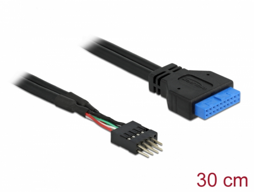 Delock Cable USB 3.0 pin header female > USB 2.0 pin header male 30 cm
