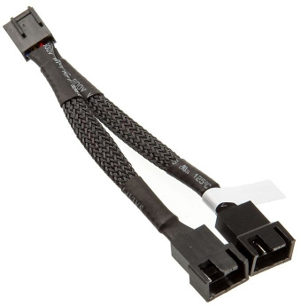 Akasa PWM Fan Splitter - Fan power splitter - 4 pin PWM (M) to 4 pin PWM (F) - 15 cm - black