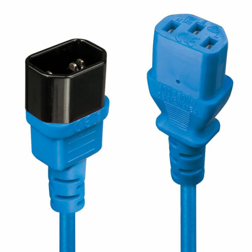 CABLE POWER IEC EXTENSION 0.5M/BLUE 30470 LINDY