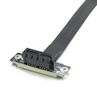 10Gtek PCI-e 3.0 1x to 1x Black Riser Cable 200 mm 90 Degree, EMI, Male to Female Riser Cable Extender