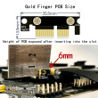 10Gtek PCI-e 3.0 1x to 1x Black Riser Cable 200 mm 90 Degree, EMI, Male to Female Riser Cable Extender