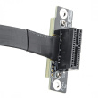 10Gtek PCI-e 3.0 1x to 1x Black Riser Cable 200 mm 90 Degree, EMI, Male to Female Riser Cable Extender