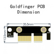 10Gtek PCIe 3.0 Extension Riser Cable, X1 to X1, M to F, 180° to 180°, Cable Length 20 cm