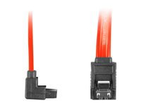 LANBERG CA-SASA-13CC-0050-R Lanberg cable SATA DATA II (3GB/S) F/F 50cm METAL CLIPS ANGLED RED