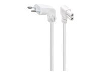 GEMBIRD Power cord C7 with angled connectors VDE approved 2.5m white
